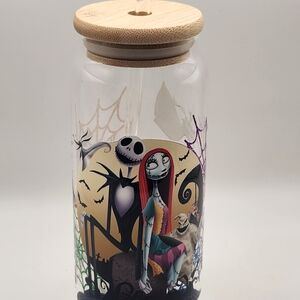 Spooky Character Glass Jar with Bamboo Lid
